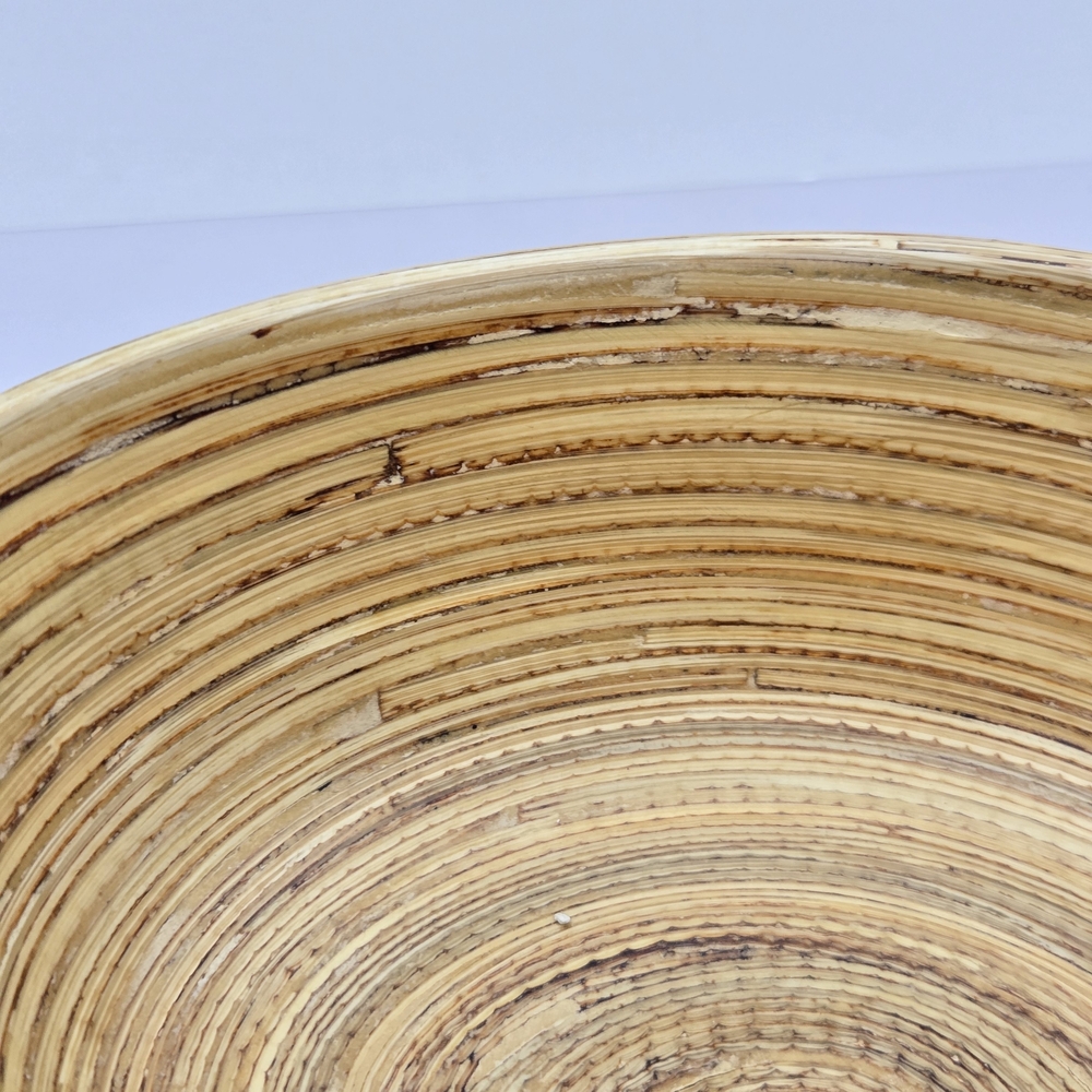 Hand Crafted Green and Tan Decorative Bowl - Picture 4 of 16